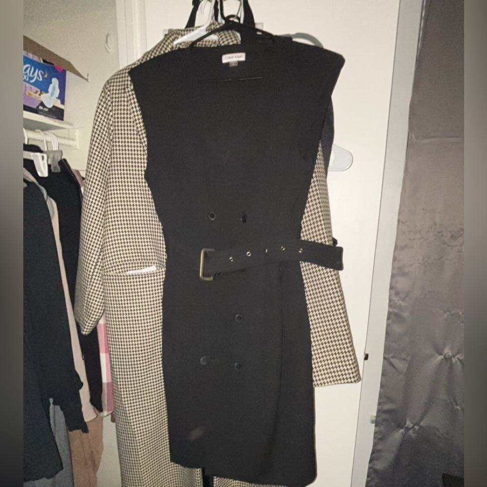 Calvin Klein Sleeveless Button Dress